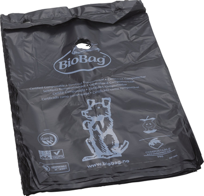 Qese higjienike për qen BioBag Dog Medium, 20x35cm, 30 copë, të zeza