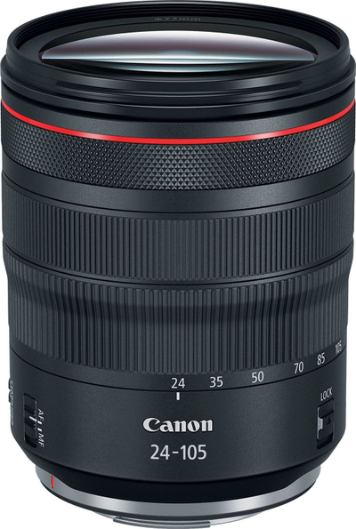 Objektiv Canon RF 24-105mm f/4 L IS USM, me stabilizim figure, autofokus i shpejtë, i zi