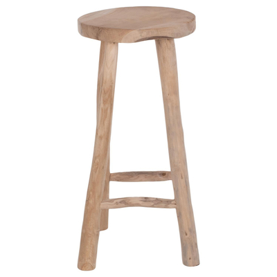 Stol bari Kont druri teak natyral Φ34.5×71.5 cm (HM9338)
