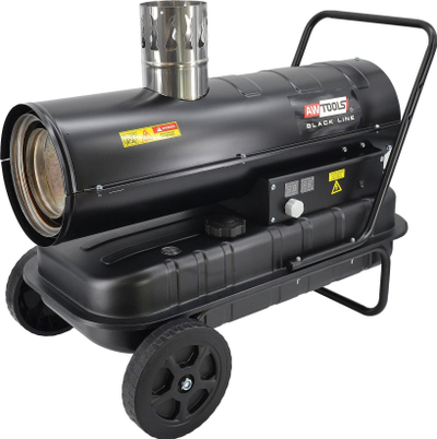 Ngrohës me naftë AWTools Black Line, 20 kW, me oxhak, i zi