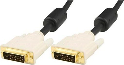 Kabllo DVI-D Deltaco Dual Link, 5 m, e zezë e bardhë