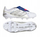 Këpucë futbolli Adidas Predator League Junior, tokë e fortë, me gjuhë të palosshme, të bardha