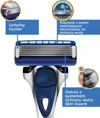 Brisk rroje Wilkinson Sword Hydro5 Skin Protection Regular, me 5 tehe, me 13 koka zëvendësuese