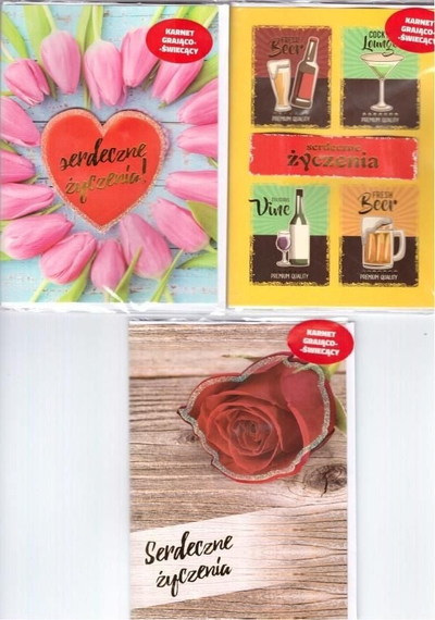 Честитка Avanti Card Heartfelt Wishes A5, со LED светла, мултибојна