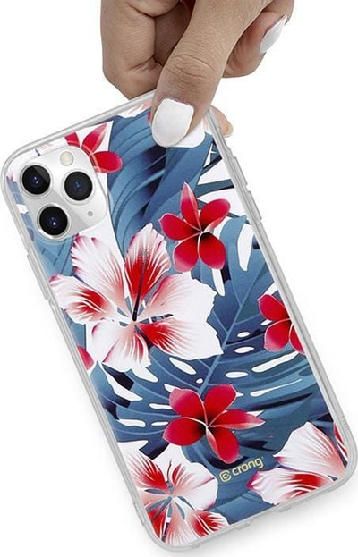 Mbulesë mbrojtëse Crong Flower Case për iPhone 11 Pro, model lulesh 03, transparente