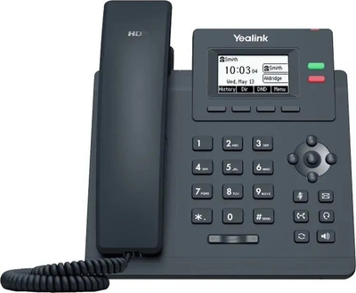 Telefon IP Yealink SIP T31P, 2 linja, ekran LCD, gri