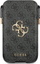 Çantë telefoni Guess 4G Metal Logo Pouch L, PU, me kordelë, gri