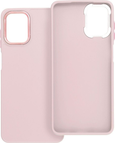 Mbulesë kornizë për telefon Samsung Galaxy A12 M12, powdery, rozë