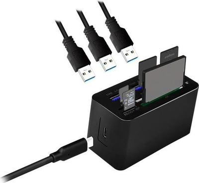 Docking station LogiLink CR0046, USB 3.2 Gen 1, 8 porta, i zi