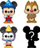 Set figura koleksionu Funko Bitty POP Disney Sorcerer Mickey Dale Princess Minnie, 2.2cm, display që grumbullohet, shumëngjyrëshe