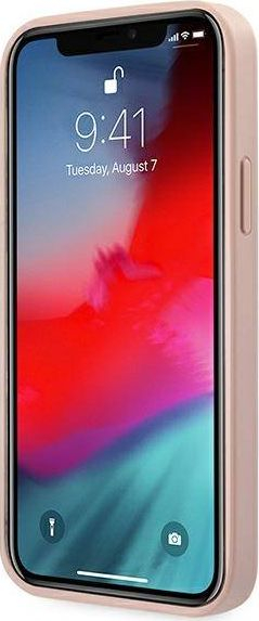 Mbrojtëse telefoni Guess GUHCP12MRSAVSRG, iPhone 12 12 Pro 6.1", Saffiano, rozë