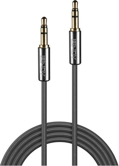 Kabëll audio Lindy, Jack 3.5mm në Jack 3.5mm, 2m, argjendtë