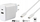 Karikues muri Vivanco 65W, GaN, 2 porta USB, me kabllo USB C, i bardhë