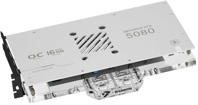 Bllok uji GPU Barrow ASUS ROG TUF 5080 5070 Ti, me backplate, RGB, i bardhë