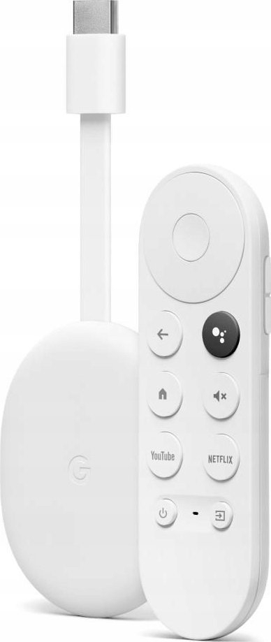 Pajisje streaming Google Chromecast me Google TV, 4K Ultra HD, HDMI, e bardhë