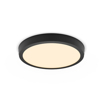Plafonierë Philips Slim Surface Round, 28.6cm, 2700K, e zezë