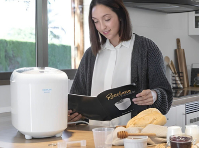 Makineri buke Cecotec Bread&amp;Co 1000 Delicious, 19 programe, ekran LCD, e bardhë