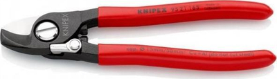 Gërshërë kabllosh Knipex 95 11 165, 165mm, me sustë hapje, të kuqe