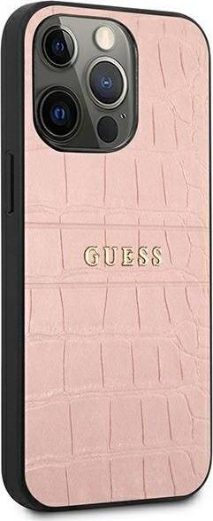 Guaskë telefoni Guess Croc për iPhone 13 Pro 6.1", material TPU, rozë