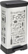 Kosh plehrash me pedale Curver, 50L, plastik, gri