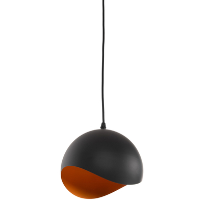 Llambadar tavani Living HM4165, metal sferik 20cm, bazë E27, i zi