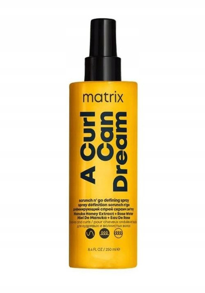 Spray flokësh Taft Matrix A Curl Can Dream, për kaçurrela, 250ml, i verdhë