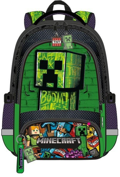 Çantë shpine Minecraft, 42 cm, për fëmijë, shumëngjyrëshe