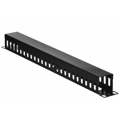 Organizues kabllosh rack Lanberg AK-1201-B, 1U, për kabinete 19", i zi