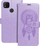Këllëf telefoni Mezzo Book për Xiaomi Redmi 9C NFC, me magnet, me xhepa kartash, vjollcë
