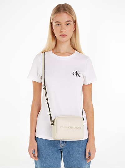 Çantë krahu për femra Calvin Klein, bezhë