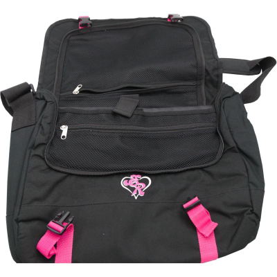 Çantë laptopi Ecko Red Messenger, 17", me rrip shpatulle, e zezë me rozë