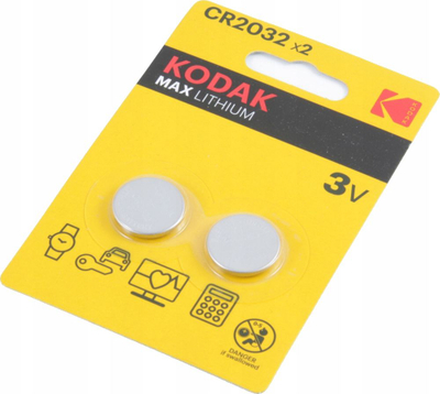 Bateri Kodak Max CR2032, 3V, 2 copë