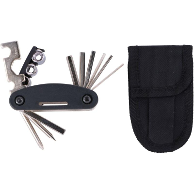 Set veglash biçiklete Dunlop Multi Tool, 15 funksione, me këllëf, ngjyrë e zezë