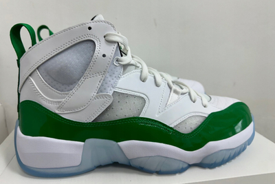 Atlete basketbolli Nike Jordan Jumpman Two Trey M DO1925-130, të larta, Nike Air, të bardha me jeshile