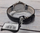 Ora dore Atlantic Seabase 60343.41.13, kuarc zviceran, safir, rrip lëkure i zi