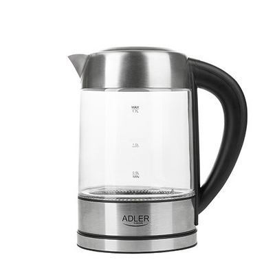 Ibrik elektrik Adler AD 1247, 1.7L, 2200W, xham transparent