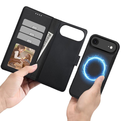 Këllëf-portofol Tech-Protect Wallet MagSafe, për iPhone 17 Air, me mbajtëse kartash, i zi mat