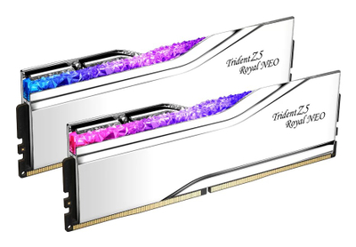 RAM за десктоп G.Skill Trident Z5 Royal Neo RGB DDR5, 96GB 6000MHz CL30, AMD EXPO, сребрена со RGB