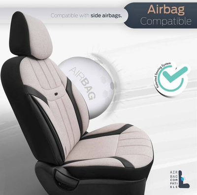 Mbulesa sediljesh makine Otom OT86753 Swan 503, set universal, material tekstil, bezhë me të zezë