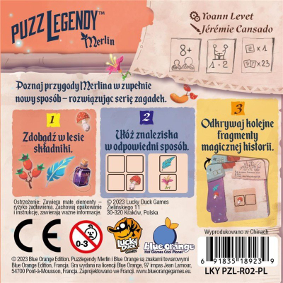 Lojë tavoline Lucky Duck Games PuzzLegendary Merlin, enigma me mend, xhepi, shumëngjyrëshe