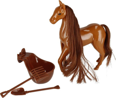 Set lodër kal Mega Creative Horse, 12cm, me aksesorë, në ngjyra të ndryshme