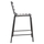 Stol bari Laura mesatare 58,5×58×104 Hcm (HM6065.03), zezë