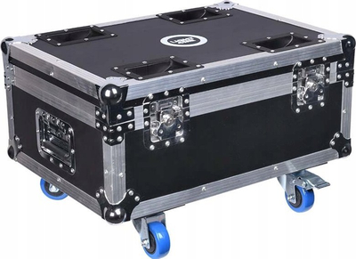 Kuti transporti Case4me për LED Flat PAR, 12 copë, me rrota, e zezë
