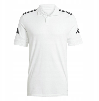 Bluzë polo Adidas Squadra 25 M JY3419, për meshkuj, poliestër i ricikluar, e bardhë