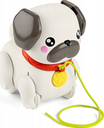 Lodër qenush ecës Mattel My Pug's Walking Playset, mekanike, me zë