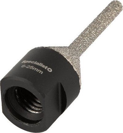 Frezë diamant për ruter Specialist 9604, Ø 6–25 mm, filetë M14, argjend e zezë