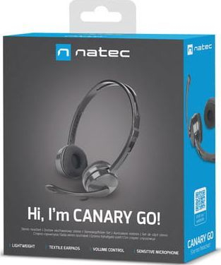 Слушалки Natec Canary Go NSL-1665, со микрофон, 3.5mm, црни