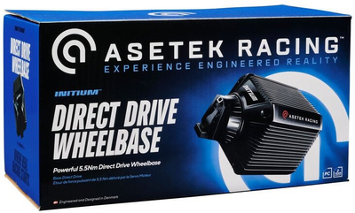 Bazë timoni Asetek SimSports Initium Wheelbase, force feedback direkt, trup alumini, e zezë