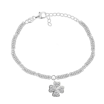 Byzylyk Brilio Silver Four Leaf Clover BRC45W