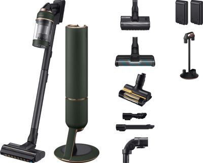 Fshesë me korent në këmbë Samsung Bespoke Jet Plus VS20B95943N, pa kabëll, me stacion All in One, gri